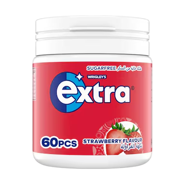 Extra Gum Strawberry Sugar Free Chewing Gum 60 Pellets, 84g