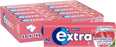 Wrigley's  Extra Watermelon Pellets Red White Gum, 14g