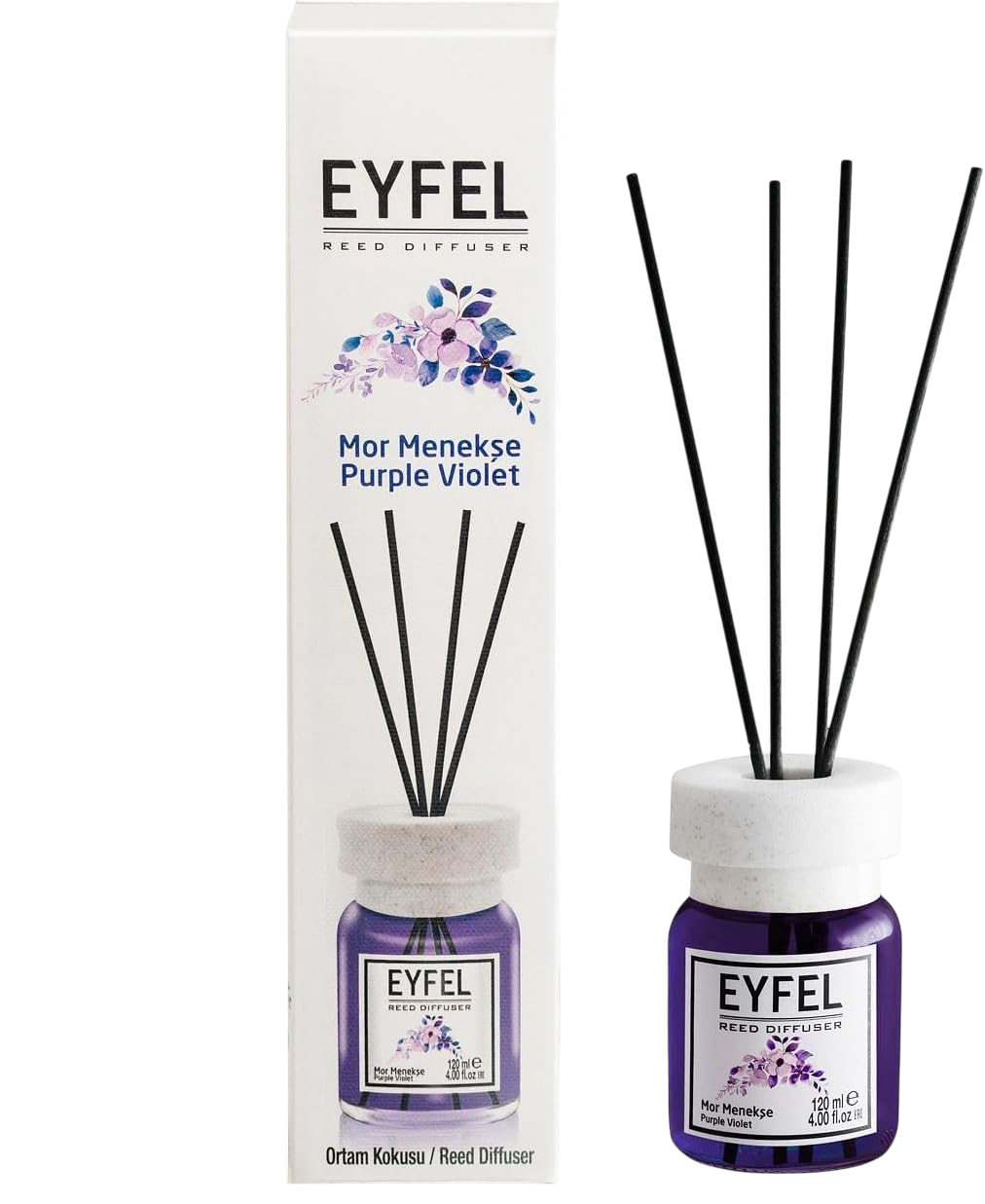 Eyfel Violet Reed Diffuser, 120ml