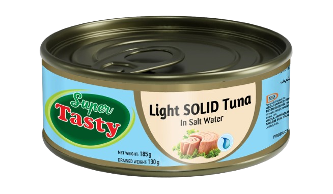 Super Tasty Light Meat Solid Tuna in Salt Water, 3x185g