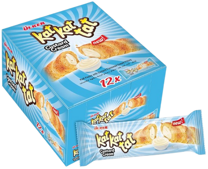 Ulker Kat Kat Tat Puff Pastry with Custard Cream, 12x24g