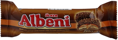 Ulker Albeni Bites Chocolate Coated Caramel Biscuits, 3 Pieces
