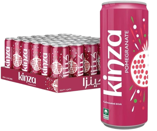 Kinza Pomegranate Carbonated Drink Can, 250ml