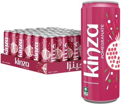 Kinza Pomegranate Carbonated Drink Can, 250ml