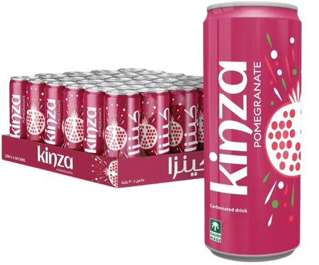 Kinza Pomegranate Carbonated Drink Can, 250ml