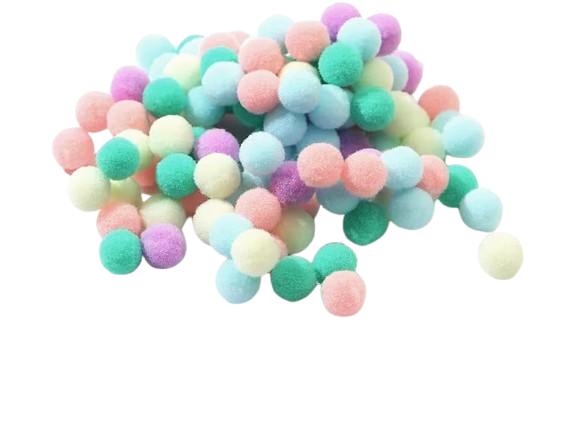 S.B.T Craft Item Pom Poms, 60 Pieces