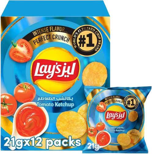 Lays Tomato Ketchup Potato Chips, 21g