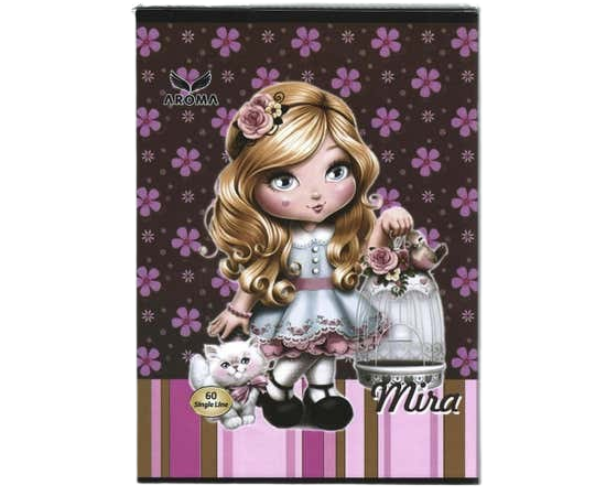 Aroma A4 Red Spiral Single Lined Notebook (100 Sheets), 1 Piece