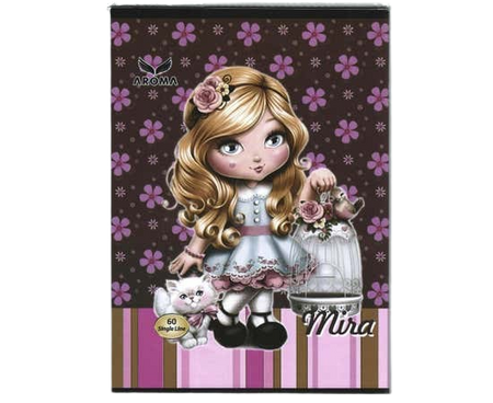 Aroma A4 Red Spiral Single Lined Notebook (100 Sheets), 1 Piece