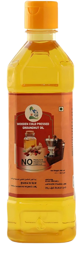 Home Taste Wooden Cold Pressed Groundnut Oil, 500ml