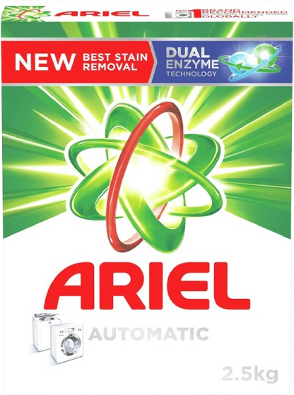 Ariel Fast Dissolving Laundry Detergent Powder, 2.5kg