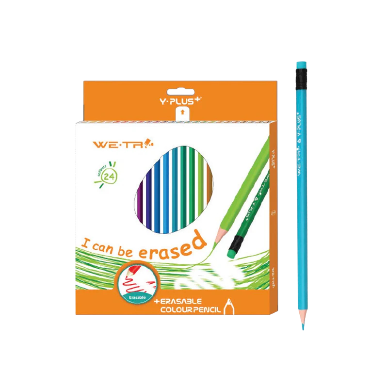 Y-Plus Erasable Colour Pencil, 24 Pieces