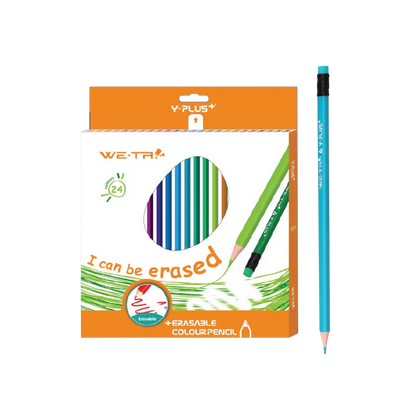 Y-Plus Erasable Colour Pencil, 24 Pieces