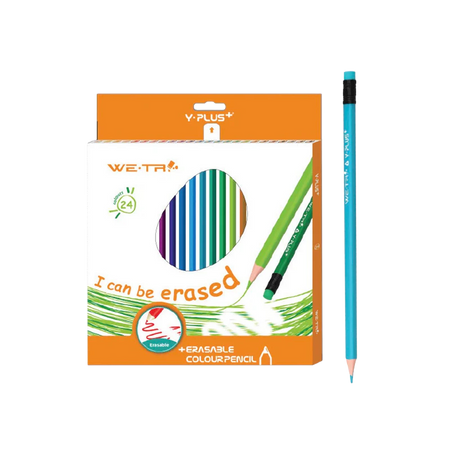 Y-Plus Erasable Colour Pencil, 24 Pieces