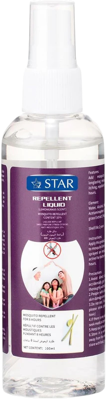 Star Mosquito Repellant Liquid Spray for 8 Hours, 100ml