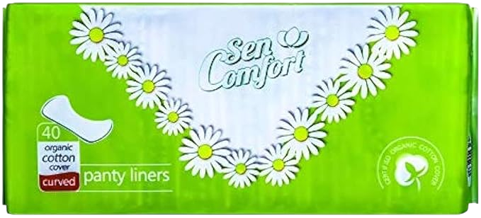 Sen Comfort Organ Cotton Cover Curved Panty Liners