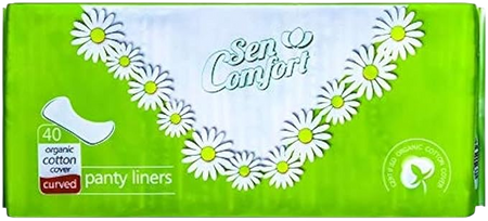 Sen Comfort Organ Cotton Cover Curved Panty Liners