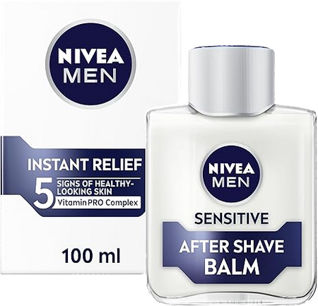 NIVEA Men Aftershave Balm with Chamomile & Hamamelis for Sensitive Skin, 100ml