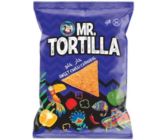 Mr.Chips Tortilla Corn Chips Sweet Chilli Carnaval, 72g