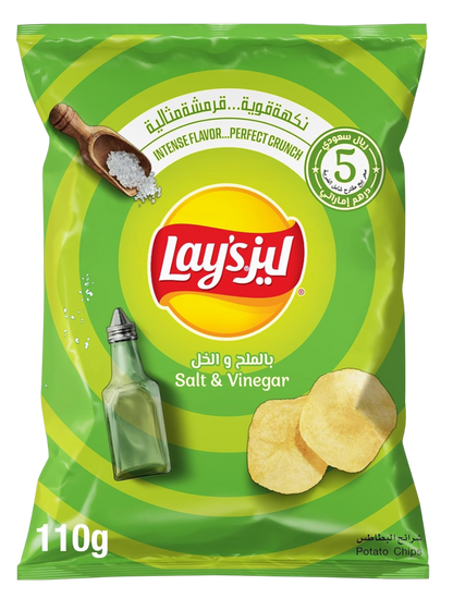 Lay's Salt & Vinegar Chips, 110g