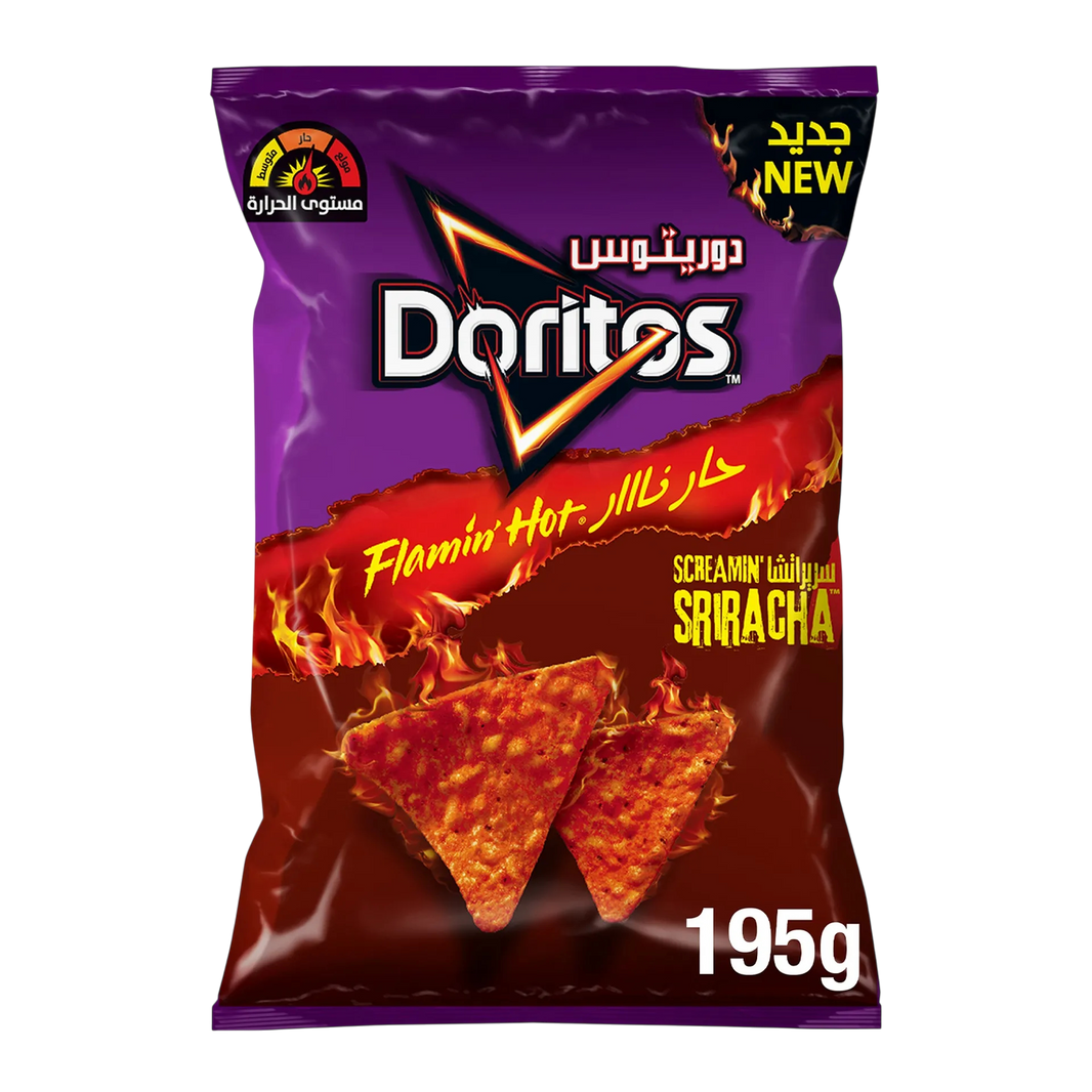 Doritos Flamin' Hot Screamin' Sriracha Tortilla Chips, 195g