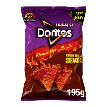 Doritos Flamin' Hot Screamin' Sriracha Tortilla Chips, 195g