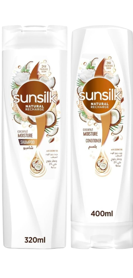 Sunsilk Coconut Shampoo 400 ml + Conditioner 320 ml Free