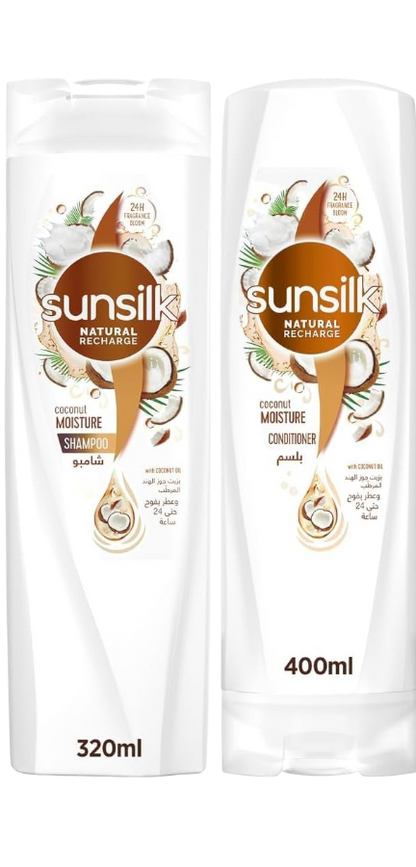 Sunsilk Coconut Shampoo 400 ml + Conditioner 320 ml Free