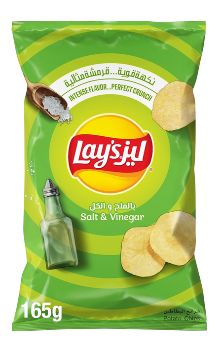 Lay's Salt & Vinegar Potato Chips, 170g