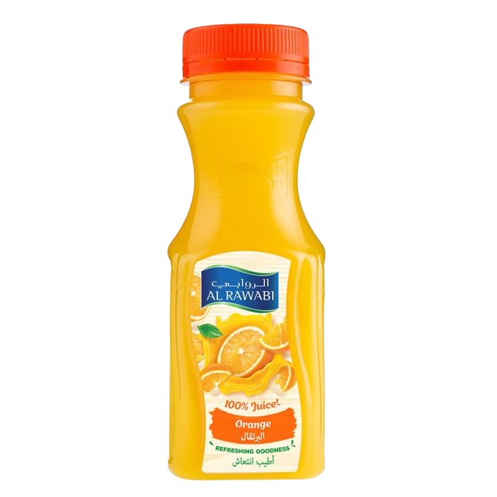 Al Rawabi No Added Sugar Orange Juice, 200ml