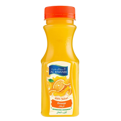 Al Rawabi No Added Sugar Orange Juice, 200ml