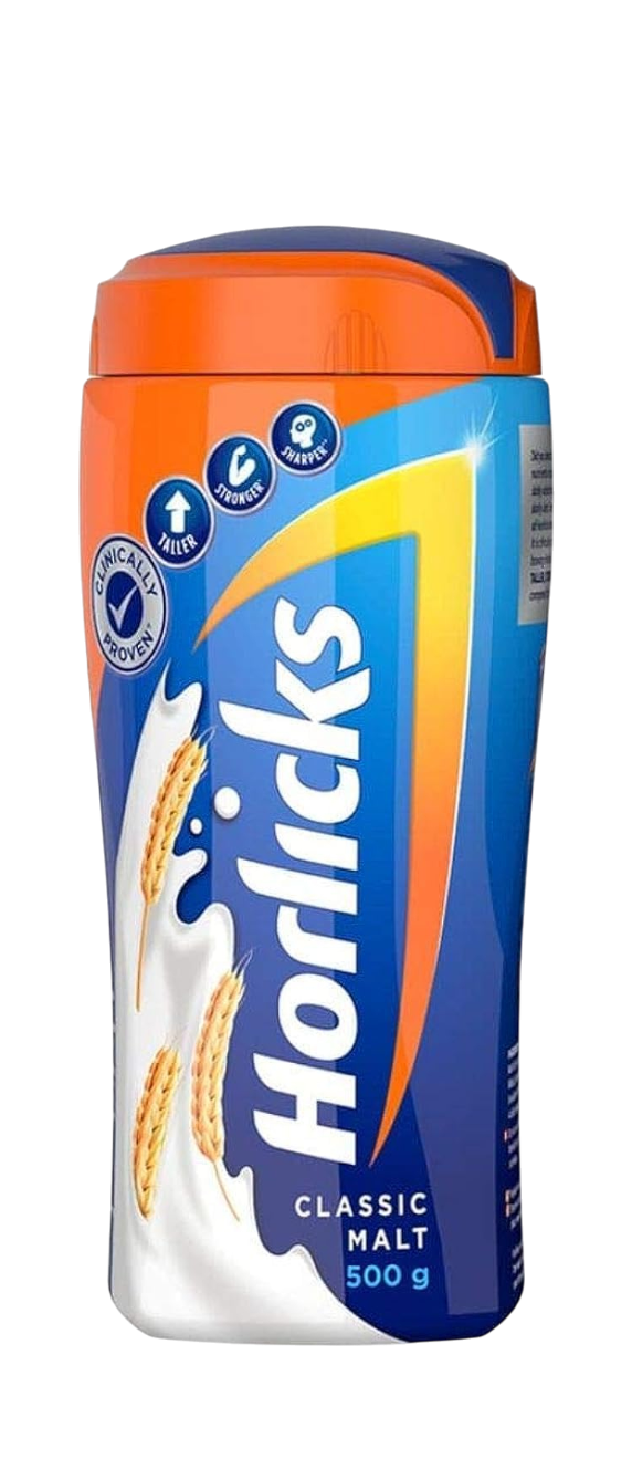 Horlicks Classic Malt Nourishing Powder Drink, 500g