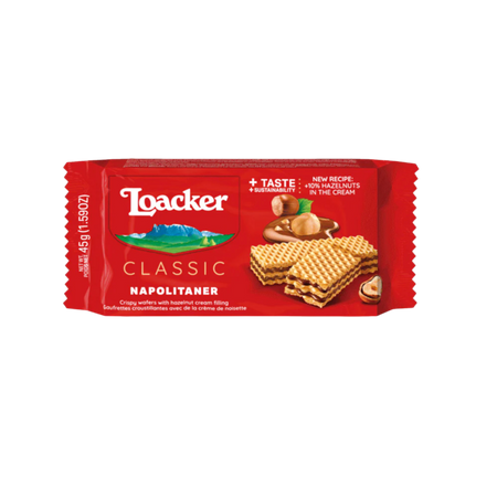 Loacker Napolitaner Classic Wafers 45 g x 10 pcs