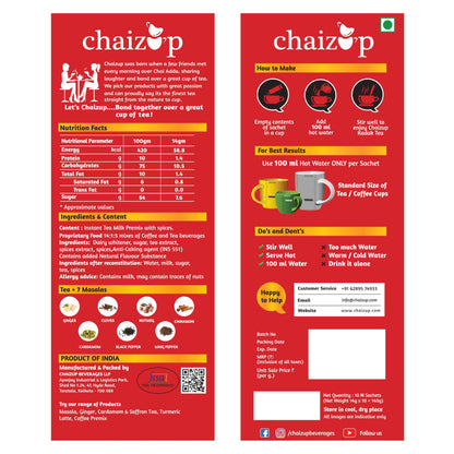 CHAIZUP 3in1 KARAK TEA 10x20gm