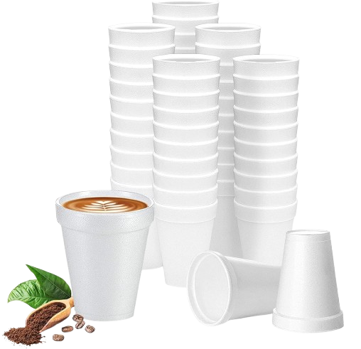 U-Pack White 177ml Disposable Foam Cups, 3x25 Pieces
