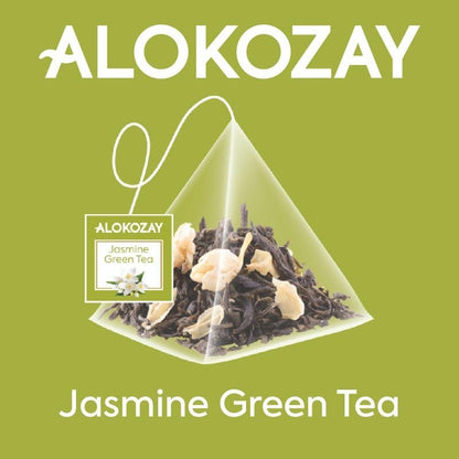 Alokozay Green Jasmine Pyramid Tea Bag, 20 Pieces, 50g