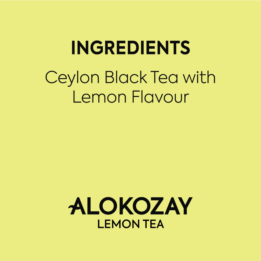 Alokozay Lemon Tea Bag  - 25 Tea Bags in Individual Foil Wrapped Envelopes