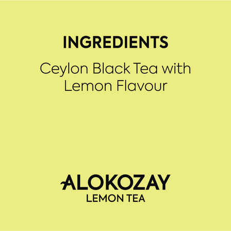 Alokozay Lemon Tea Bag  - 25 Tea Bags in Individual Foil Wrapped Envelopes