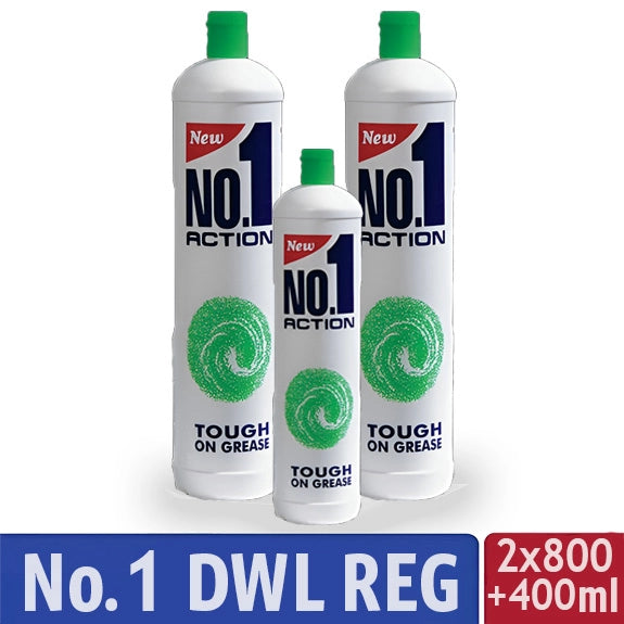 NO.1 ACTION DISH WASH LIQD 400ML ASTD