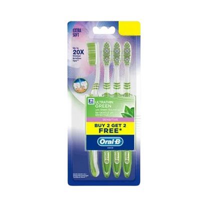 ORAL B TOOTHBRUSH ULTRATHIN GREEN 4pcs