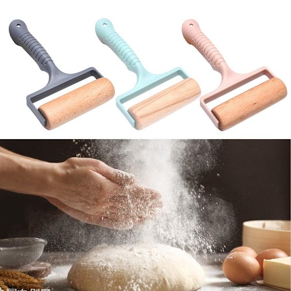 Wooden Roller pin for dough and pizza - kitchen rolling pin  Pastry Roller with Handle for Baking