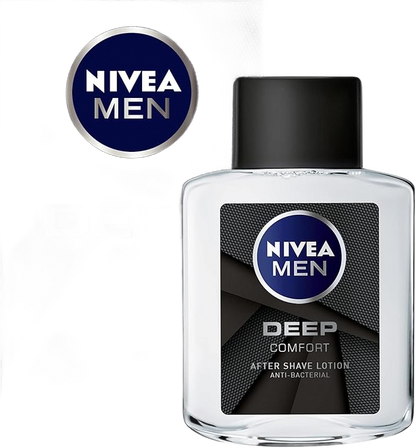 NIVEA Men Deep Comfort Antibacterial Aftershave Lotion, 100ml