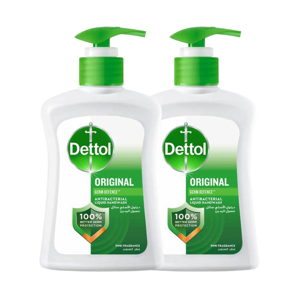 Dettol Original Pine Fragrance Antibacterial Handwash Pump, 2x200ml