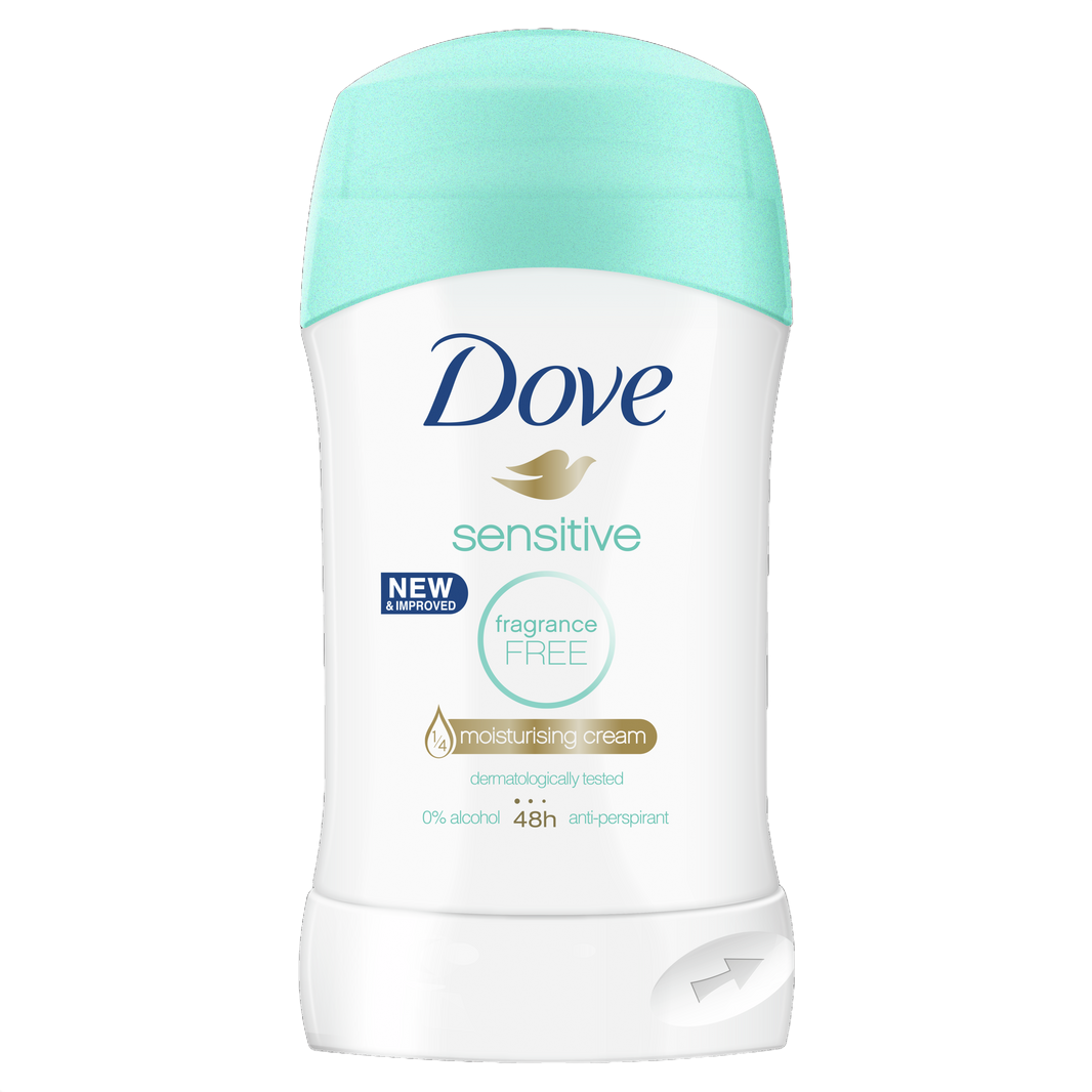 Dove Sensitive Antiperspirant 48H Deodorant Stick , 40g