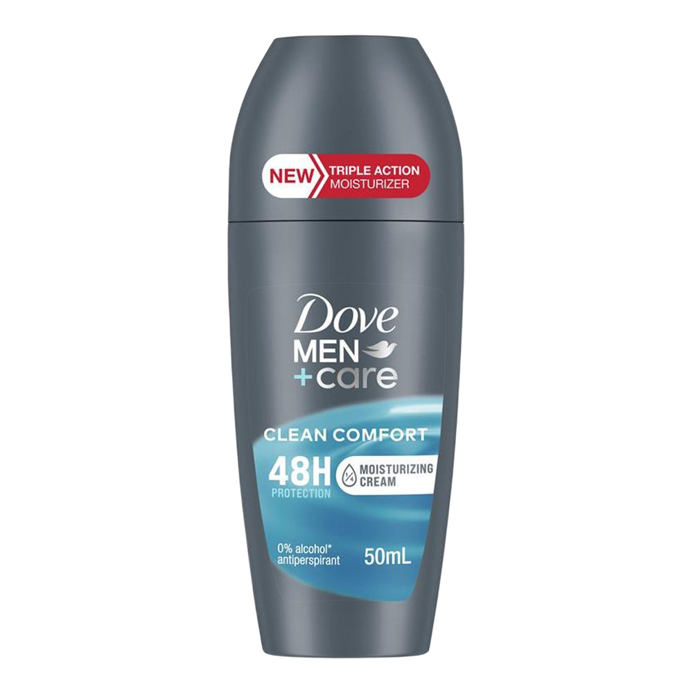 Dove Men Deodorant Clean Comfort Roll On, 50ml