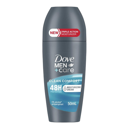Dove Men Deodorant Clean Comfort Roll On, 50ml