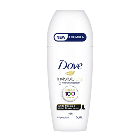 Dove Invisible Dry White Freesia & Violet Flower Scent Deodorant Roll-On, 50ml
