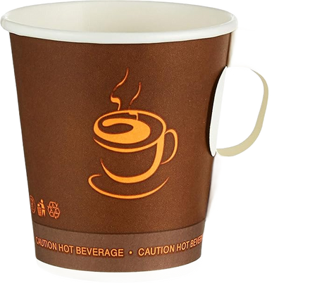 Falcon Paper Cup with Handle, 7oz (1 Pack x 50 Pieces)