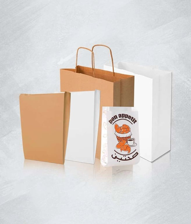 Falcon Grease Resistant Flat Bottom Paper Bag, 25x12x3cm, 50 Pieces