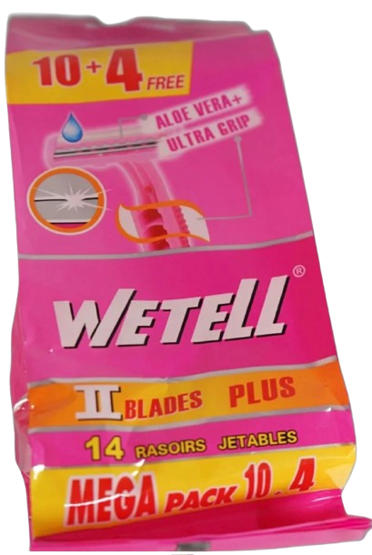 Wetell Disposable Razors, 2x14 Pieces